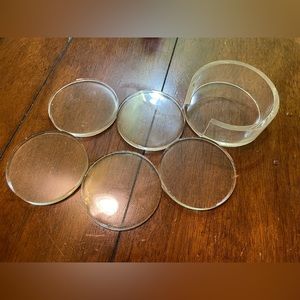 Homemade sparkly epoxy coasters set of 5 coasters with holder